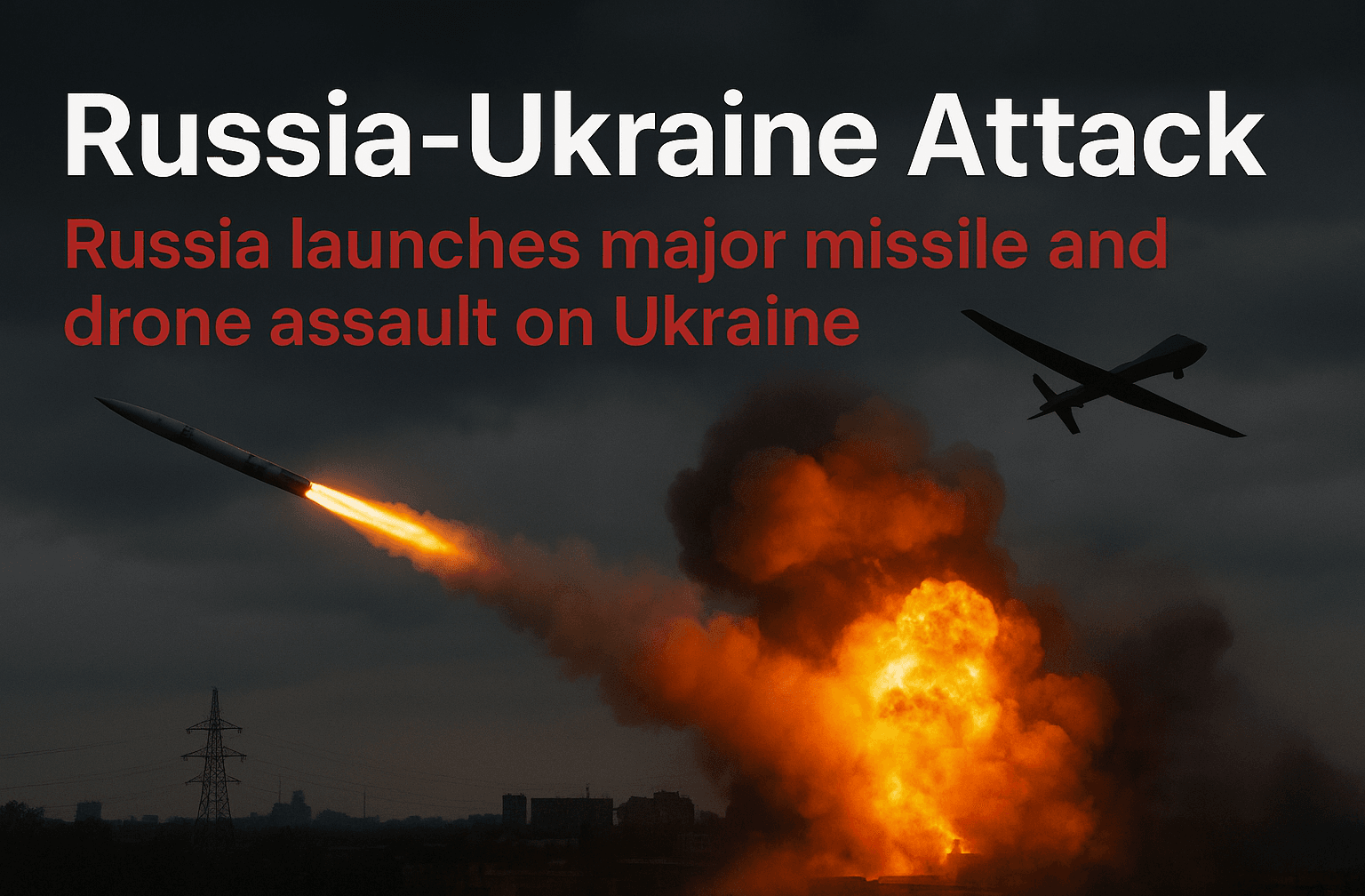 Russia Ukraine Attack Missile Drone Strike